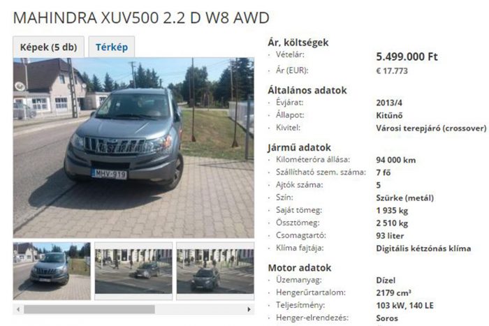 Na ilyen fotókat sem láttunk még magyar használtautó-hirdetésnél