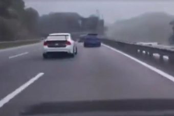 Félelmetes hajsza az autópályán