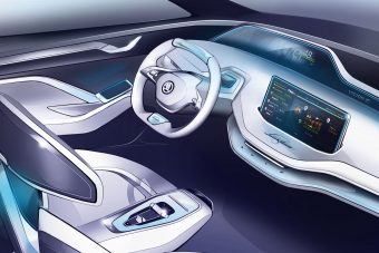 Ilyen modern Škoda-belsőt sem láttál még