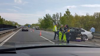 Fotókon az M1-esen történt karambol