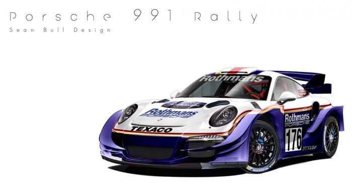 1984-es elődje előtt tiszteleg ez a Porsche 911-es teljes B csoportos rally felszerelésben és Rothmans festéssel.