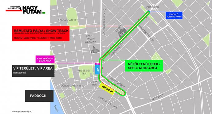 Új útvonalon rendezik a pesti F1-es parádét