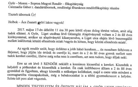 Így hálálkodik egy magyar anyuka a rendőröknek