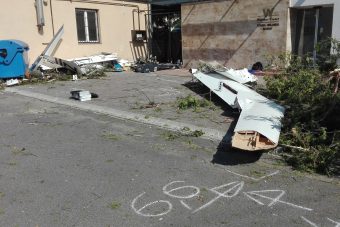 Fotókon a lezuhant vitorlázórepülő