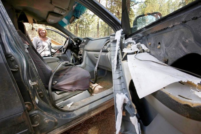 Így néz ki egy autó amit dühös medve kapott szét 4