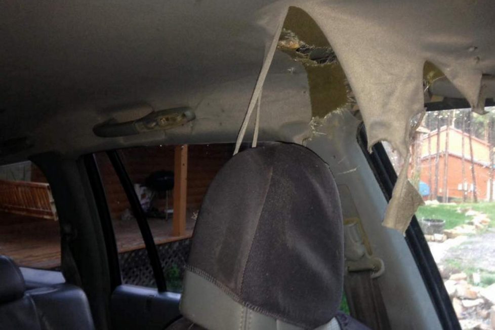 Így néz ki egy autó amit dühös medve kapott szét 3