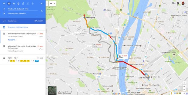 Érdemes pénzt adni a gyári navigációért? 6 Ügyesen, reális érkezési időkkel tervez a Google útvonaltervezője