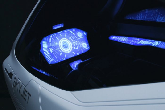 Luxusrendőrjármű a jövőből. A nagyon távoli jövőből. 1