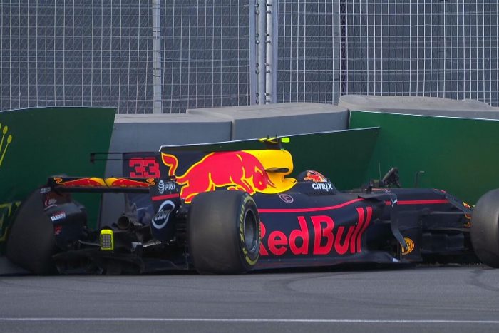 F1: Verstappen balesete zárta a szabadedzést – videó