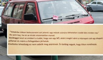 Szélvédőn hagyott üzenet még soha nem volt ennyire romantikus
