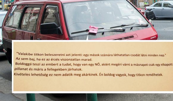 Szélvédőn hagyott üzenet még soha nem volt ennyire romantikus