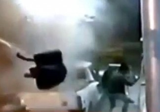 Brutális robbanás a benzinkúton