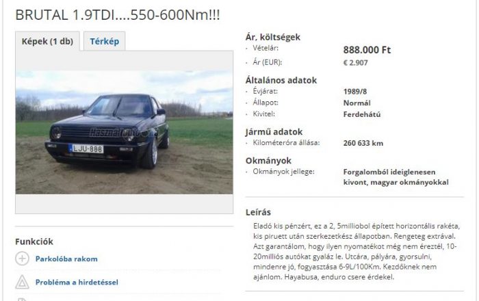 Ez a Golf annyira “BRUTÁL”, mint egy horizontális rakéta