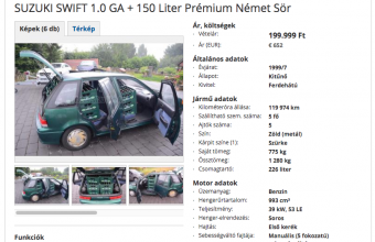 Ez az eladó Swift a nyár legjobb ajánlata