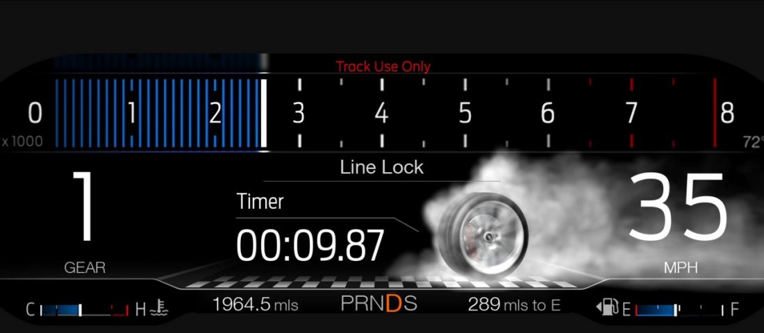 Ég a gumi a Mustangok műszerfalán