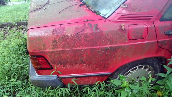 Csodát tettek az évek óta szabad ég alatt álló Mercedesszel a takarítók 2