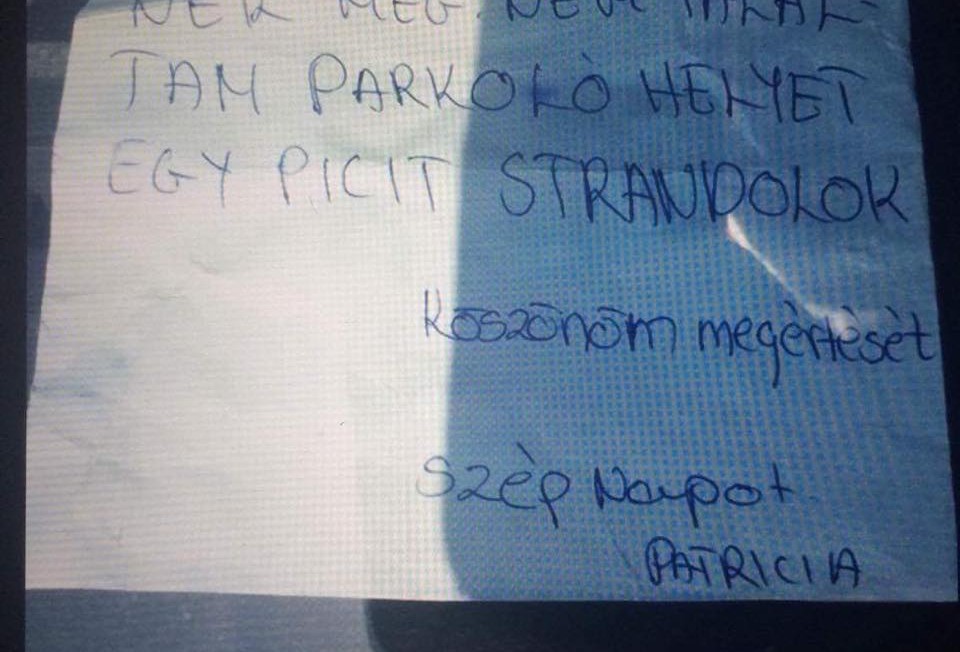 A kánikula üzenetét kapta meg egy parkolóőr 1