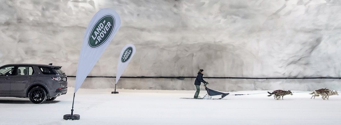 Autóverseny szánhúzó kutyákkal