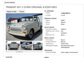 A nap hirdetése: Trabant 2 millióért