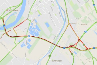 Brutális dugó az M0-son