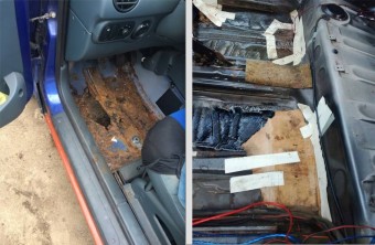 Újabb fotók a tákolás egyeteméről: lakatolás papírral, csavarok a biztosítékok helyén