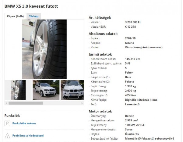Te megvennéd ezt a predátorarcú X5-ös BMW-t? Sajnos belül sem szebb