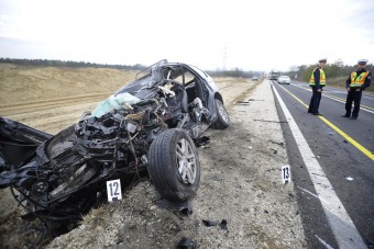 Tömegkarambol az M43-as autópályán