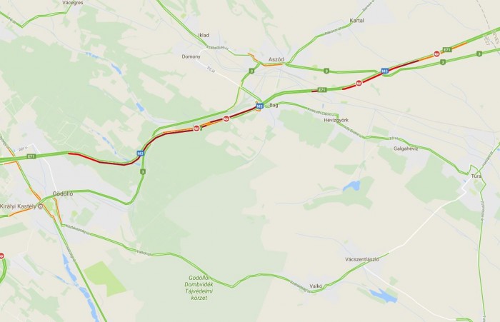 Kegyetlen dugó az M3-as autópályán, kerüld el 1