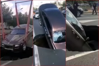Majdnem elnyelt egy Rolls-Royce-t a föld Kínában