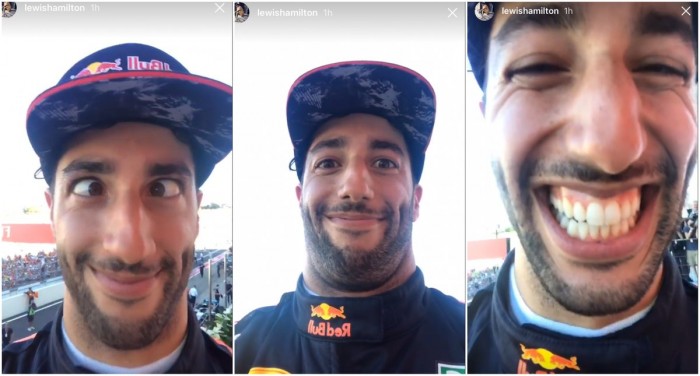 F1: Ricciardo lenyúlta Hamilton telefonját, trollkodott egyet 1 | Vezess F1: Ricciardo lenyúlta Hamilton telefonját, trollkodott egyet 1