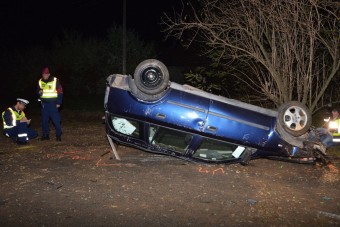 Részeg fiatal sofőr borult Bácsszőlősön
