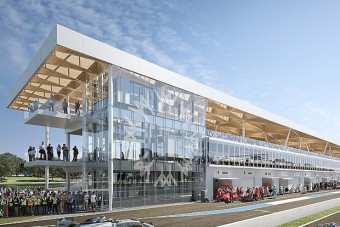 Üvegpalotát építenek egy F1-es pálya mellé