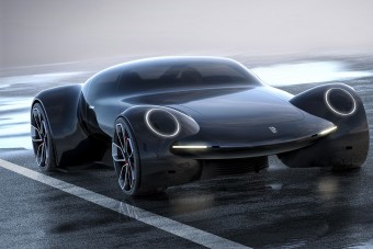 Mintha sci-fiből jött volna ez az elektromos Porsche sportkocsi