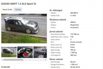 Halálos iramból szökött Suzuki eladó, a teljesítménye titok