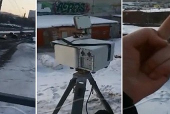 Ez a férfi nem sokat szórakozott, szétrúgott egy traffipaxot és videóra is vette