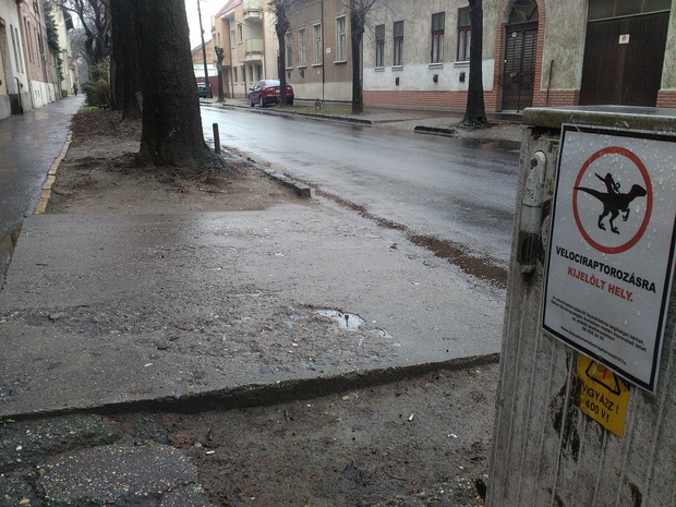 Meglepő táblát fotóztak Szegeden 1