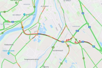 Óriási dugó az M0-son