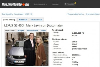 Eladó hazai használt autó, Roger Moore fenéklenyomatával