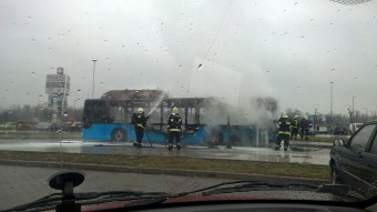 Levideózták a Vecsésen porig égő járatos buszt