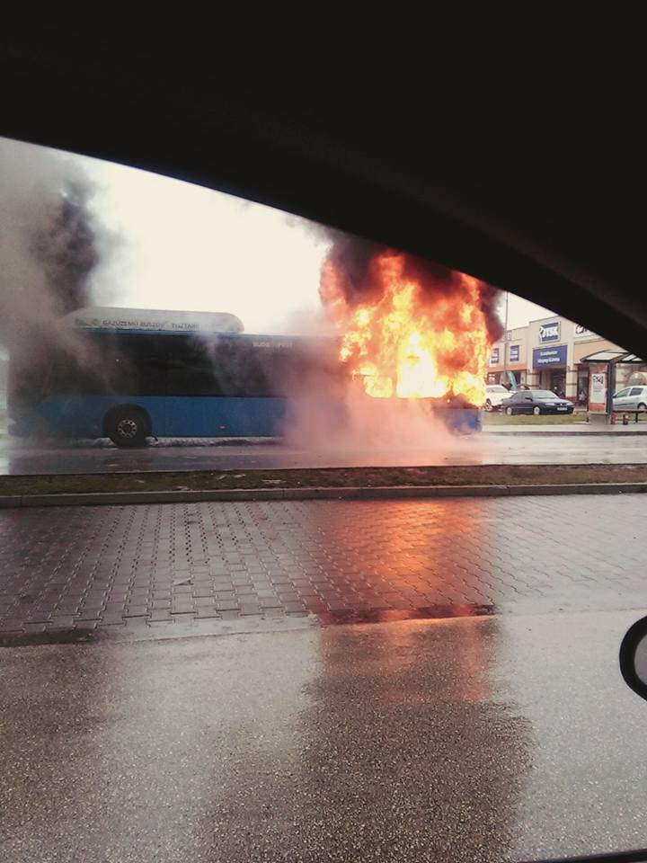 Levideózták a Vecsésen porig égő járatos buszt 1 | Vezess Levideózták a Vecsésen porig égő járatos buszt 1