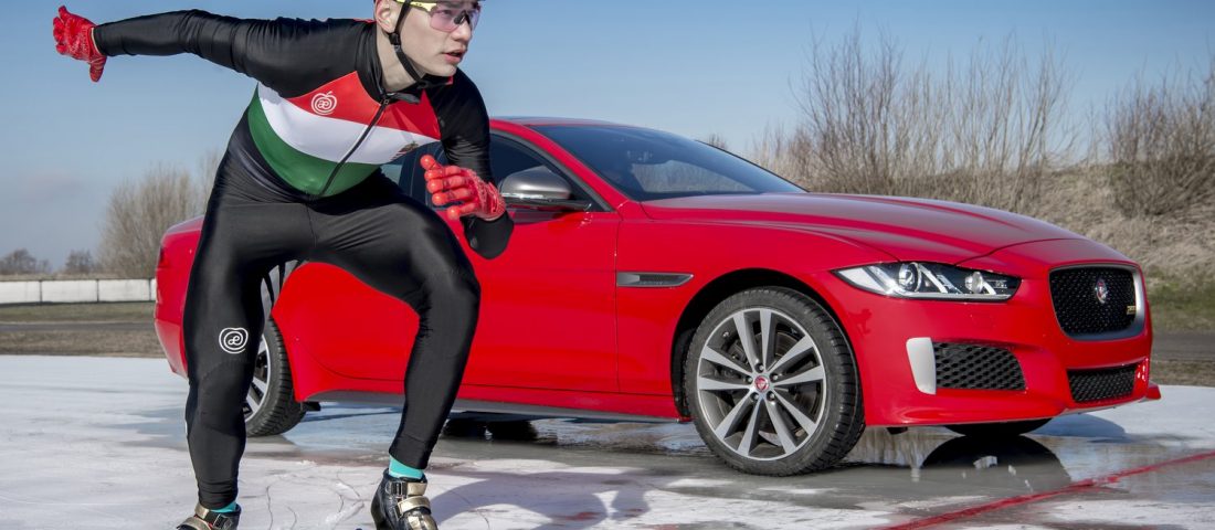 Autó ellen korcsolyázott a magyar olimpiai bajnok