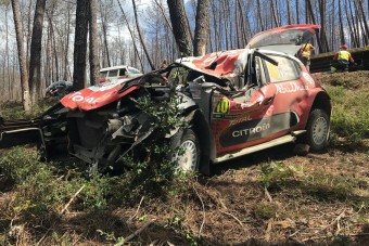 Hatalmas baleset a portugál ralin