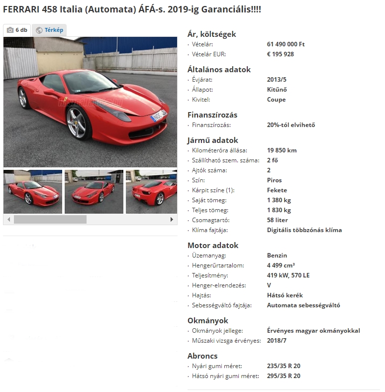 Ferrarik, amiket azonnal megvehetsz itthon 4