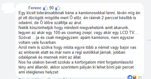 A teherautósofőrök többsége emelné a sebességhatárt 1