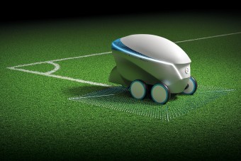 Focipálya-felfestő robotot épített a Nissan