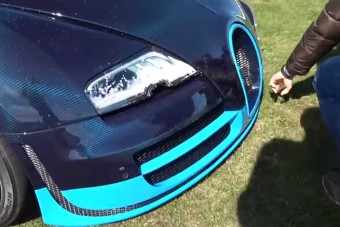 Meglepő baleset Bugatti Veyronnal, a sofőr nagyon elmérte a fékezést