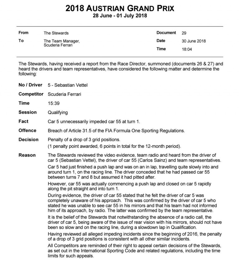 F1: Büntetés, elvették Vettel harmadik helyét 1 | Vezess F1: Büntetés, elvették Vettel harmadik helyét 1