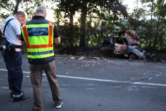 Képeken az Esztergomnál történt halálos baleset