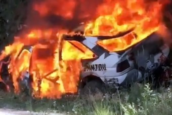 Lángba borult Ken Block épített Escort Cosworth-ja