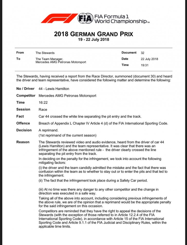 F1: Nem vették el Hamilton futamgyőzelmét 1